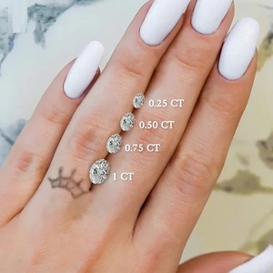 Oval Shape <b>Ring</b> With Marquise Side Stone With IGI Certified And D-E Color VVS-VS Clarity Clarity Buy Direct From <b>Indian</b> Supplier - Product Image 6