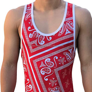 Débardeur léger de lutte pour hommes, justaucorps de sport léger à séchage rapide, maillot de corps de gym - Product Image 1