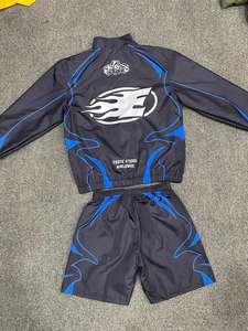 Windbreaker <b>Set</b> Wholesale Unisex Nylon Tracksuit <b>Set</b> Custom Logo <b>Embroidery</b> Short Windbreaker for Men and Women Summer Style - Product Image 6