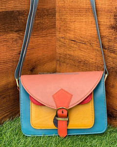 กระเป๋าถือหนังรีไซเคิลขนาดเล็กขายดีกระเป๋าสีรุ้งสำหรับผู้หญิงมีสไตล์ที่ไม่ซ้ำกันหลายใช้สลิงที่ยั่งยืน - Product Image 5