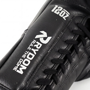 Gants de boxe noirs en PU 10oz, gants de sparring MMA respirants, gants d'entraînement à doigts entiers, sangle de poignet réglable - Product Image 3