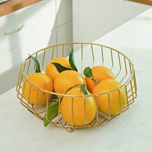 Corbeille à fruits en métal de qualité supérieure pour comptoir de cuisine, rangement de fruits, bol à fruits décoratif en fil métallique pour table à manger, organiseur - Product Image 2