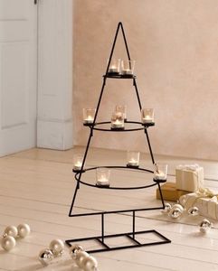 Modern Metal Christmas <b>Tree</b> Candle Holder Decorative <b>Tabletop</b> Xmas <b>Tree</b> Tealight Holder Home Festive Decor - Product Image 1