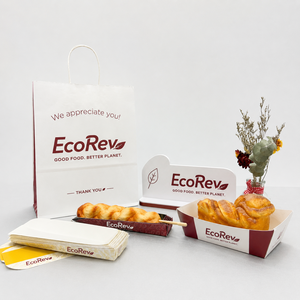 Caja de Papel Biodegradable Ecológica Personalizada para Alimentos, con Separador para Ensaladas, Sándwiches, Papas Fritas, Hot Dogs, para Llevar, Impresión UV - Product Image 2