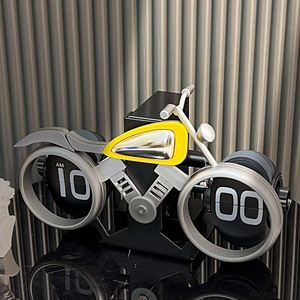 Reloj de Escritorio de Metal Decorativo con Diseño de Bicicleta, Reloj Despertador de Mesa con Diseño Vintage de Bicicleta, en Oferta - Product Image 2