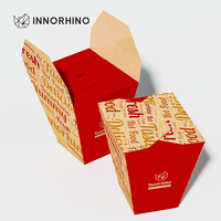 Scatole per Asporto Macarons, Sushi, Chewing Gum, Carta di Riso INNORHINO in Carta Kraft con Laminazione Opaca ed Goffratura Riciclabile