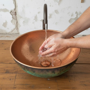 copper sink smooth texture copper <b>basin</b> uniform finish copper sink perfect shape copper <b>basin</b> balanced design - Product Image 1