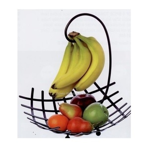 Stylish Oval Wire Fruit <b>Basket</b> Stand for Kitchen Countertop Fruit Bowl Serving Dining Table <b>Display</b> Holder - Product Image 2