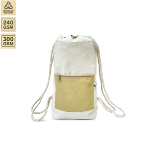 8 Ounce Non Laminated Cotton Canvas <b>Drawstring</b> <b>Backpack</b> Gym Sports 34x40 cm Flat Custom Logo Wholesale OEM Reusable Model SPL197 - Product Image 2