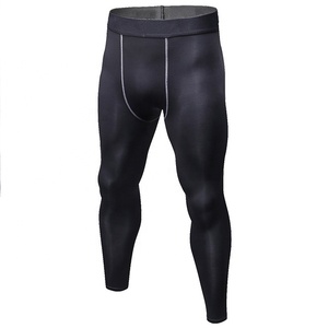 <b>Men</b> <b>Compression</b> <b>Leggings</b> Full Length Solid Color Spandex Nylon Elastic Waistband - Product Image 1