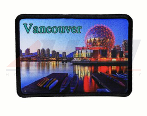 Sublimation 3D <b>Canvas</b> Patch Fabric for Hat Shirt Shoe Supplies Blank Patches with Printed Techniques Heart Triangle Shape - Product Image 3