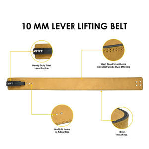 Cinturón de Cuero de 10 mm para Levantamiento de Pesas, Cinturón de Entrenamiento para Gimnasio, Cinturón de Fitness para Levantamiento de Pesas y Peso Muerto - Product Image 5