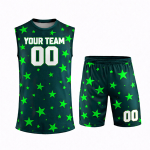 Conjunto de Camisetas de Fútbol Americano Personalizadas con Impresión Digital para Adultos, Sin Mangas, de Secado Rápido, con Diseño de Estrellas, 100% Poliéster - Product Image 5