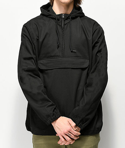 Veste coupe-vent à capuche noire pour homme, décontractée, légère, séchage rapide, veste d'extérieur pour l'automne - Product Image 3