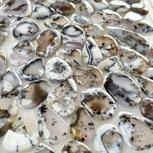 Lot de pierres précieuses d'agate dendritique à prix de gros - Cabochons naturels parfaits pour la création de bijoux 22x20x3mm 65x25x3mm - Moyenne - 31 carats - Product Image 5