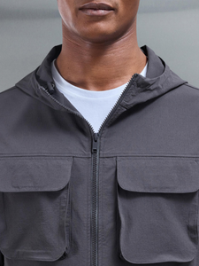 Conjunto Deportivo Informal para Hombre con Chaqueta con Capucha y Cierre, Impermeable y Transpirable, con Pantalones de Pierna Recta - Product Image 3