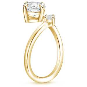 Anillo de Compromiso Alma Toi Et Moi con Moissanita, Estilo Solitario con Engaste de Puntas, Chapado en Oro de 14K, Certificado GRA, Joyas Bhatiya Gems - Product Image 2