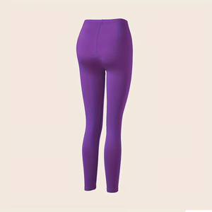 Leggings Térmicos para Mujer, Color Morado, Ecológicos, Tejido de Alta Elasticidad, para Gimnasio y Clima Frío, Servicio OEM - Product Image 2
