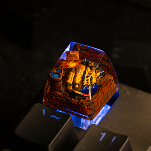 Teclas Místicas de Anime, Teclas Artesanales Personalizadas, Teclas Anime Lindas, Teclas Verdes, Juego de Teclas, Teclas de Resina - Product Image 1