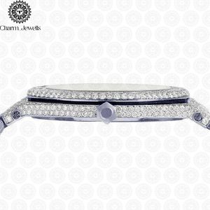 Charm_Jewells Luxury Stainless Steel <b>Watch</b> 38mm Polygon Dial Sapphire Crystal Quartz Analog Unisex Folding Clasp - Product Image 2