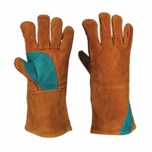 Long Lasting Reinforced Cowhide Split Leather <b>Gloves</b> Heat Spark Resistant BBQ Welder's <b>Gloves</b> Personalized Working Protection - Product Image 3
