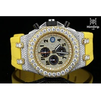 Montre de luxe vintage hip-hop en moissanite de qualité export, style bling-bling, pour homme, disponible au meilleur prix