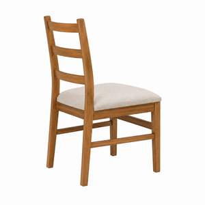 Chaise de salle à manger en teck moderne, durable, écologique, imperméable, avec siège rembourré, style scandinave, meubles de salle à manger - Product Image 4