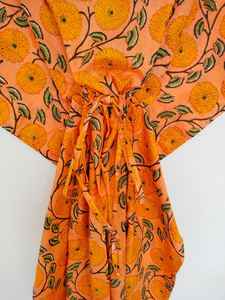 Robe kaftan en coton imprimé floral indien faite à la main, style kimono, vêtements de détente - Product Image 4