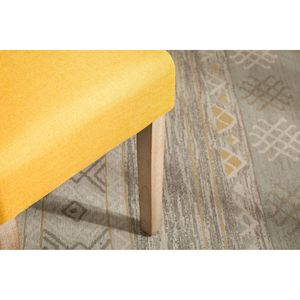 Set di 2 Sedie da Pranzo Parsons in Legno Massello Trapuntate Gialle - Elegante Stile Habit - Product Image 6