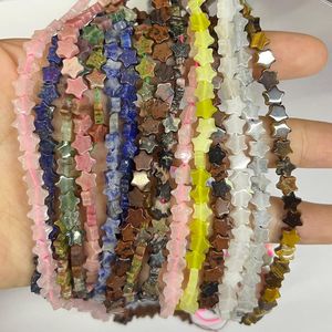 Cuentas de estrella, mini cuentas de cristal en forma de estrella, cuentas de piedras preciosas planas en forma de estrella para pulsera, collar, fabricación de joyas DIY, cuentas de estrella talladas - Product Image 4