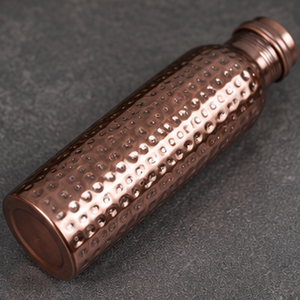 Botella de Agua de Metal Martillado Estilo Indio, CopperCraft Elite y Tradicional, Diseño Minimalista a Prueba de Fugas, Material de Cobre Puro - Product Image 6