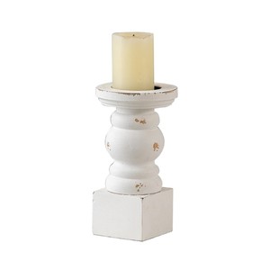 Ensemble de bougeoirs carrés en bois de manguier blanchi - Décoration de maison de style côtier - Vente en gros - Product Image 5