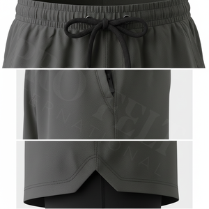 Pantalones Cortos Deportivos 2 en 1 de Estilo Único, Secado Rápido, para Gimnasio y Entrenamiento, con Logotipo Personalizado, Capa Interior de Compresión, Transpirables - Product Image 4