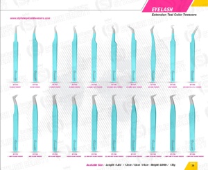Factory Direct Stainless Steel Eyelash Extension Tweezers Extra Sharp Point Hand Made for Precise Facial <b>Makeup</b> Tool - Product Image 6