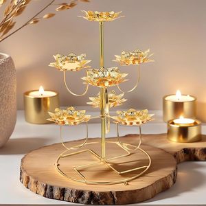 ที่ใส่โคมไฟรูปดอกบัวเนยใสแบบหรูหราใช้ตกแต่งเนยสำหรับตกแต่งบ้าน - Product Image 5