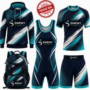 Paquete de Ropa Deportiva Personalizada para Lucha Libre: Singlet, Rash Guard, Pantalones Cortos de Lucha, Sudadera con Capucha y Cremallera de Cuarto, Uniforme Deportivo para Entrenamiento en Equipo - Product Image 4