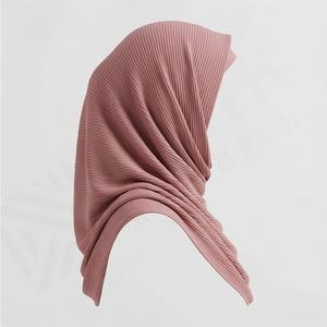 Hiyab de Moda para el Verano, Personalizable, de Poliéster Crepé, Suave, Transpirable, Liso y Arrugado, para Mujeres Musulmanas - Product Image 3