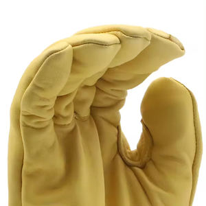 Guantes de conductor de cuero vacuno de primera calidad, resistentes, precio al por mayor, guantes de seguridad para jardinería y trabajo, para venta en línea - Product Image 3
