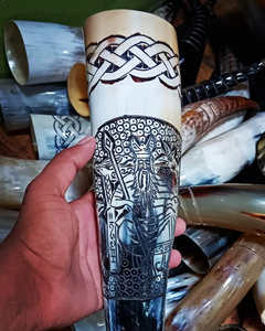 Authentic Handmade Eco-Friendly Viking Horn Natural Decorative Stand <b>for</b> Mead and Beer <b>Lovers</b> Polished <b>Animal</b> Style - Product Image 2