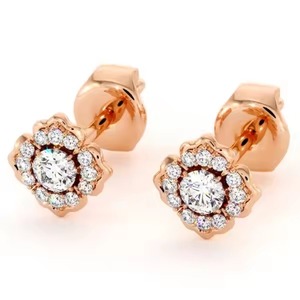High Demand 18K Yellow Gold Moissanite Diamond Stud <b>Earrings</b> Delicate Everyday Sparkle Brilliant Round Cut Certified Birthday - Product Image 2