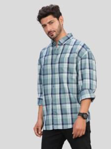 Chemise à carreaux 100 % coton pour homme, manches longues, décontractée, en flanelle respirante, écologique, pour l'hiver - Product Image 2