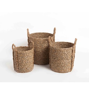 Panier de rangement en jonc de mer naturel Vgreen Art, panier à linge, multifonctionnel - Product Image 1