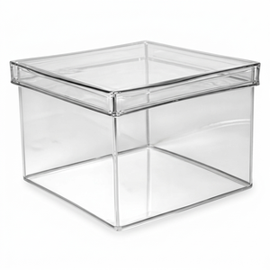 Transparent Acrylic Display Storage <b>Box</b> & Kitchen Storage Multi Purpose Clear Utility Container for Jewelry & <b>Makeup</b> Organizer - Product Image 6