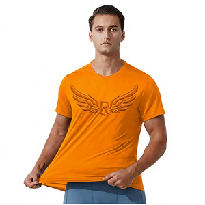 T-shirt à manches courtes pour homme, col rond, motif à pois, respirant, tricoté, coupe classique, vêtements décontractés, 100% polyester - Product Image 3
