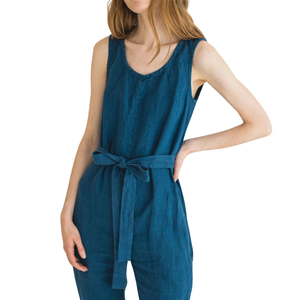 ชุดรอมเปอร์ผ้าลินินสำหรับฤดูร้อนแบบไม่มีสายรัด ดีไซน์เรียบง่าย สวมใส่สบาย ระบายอากาศได้ดี น้ำหนักเบา ชุดจั๊มสูทแบบชิ้นเดียว เนื้อผ้านุ่ม ใส่ได้ทุกวัน - Product Image 5