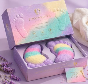 Coffret de bombes de bain naturelles et bio OEM/ODM, boules effervescentes de spa faites à la main avec fleurs séchées, emballage cadeau, logo personnalisé. - Product Image 2