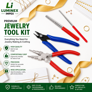 LUMINEX IMPEX LUB=113 <b>Long</b> <b>Nose</b> Stainless Steel Lightweight Smooth Work Jewelry Making Polishing Pliers for Bracelet Making DIY - Product Image 1