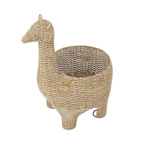 Rattan <b>Llama</b> Storage Basket Woven Alpaca Shaped <b>Toy</b> Organizer Bin Cute Animal Nursery Blanket Floor Hamper - Product Image 4