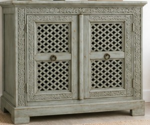 Aparador de Madera Maciza de Alta Calidad, Ecológico, Duradero y Moderno para Sala de Estar, con Tallado Indio Real, Color Blanco, para el Hogar - Product Image 3