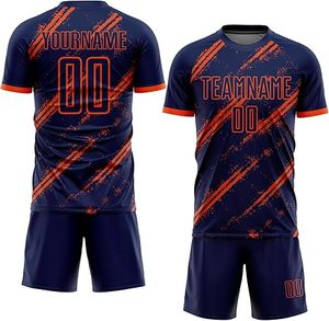 ชุดเสื้อและกางเกงกีฬาแบบสั่งทำพิเศษสำหรับผู้ชาย สวมใส่สบาย ระบายอากาศได้ดี ขนาดผู้ใหญ่ ทรงแอธเลติก ชุดฟุตบอลชาย - Product Image 4